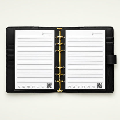 Infinote Secure Series AI Smart Notebook – Constellation, open, ruled pages