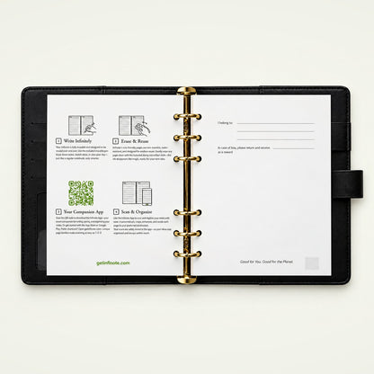 Infinote Secure Series AI Smart Notebook – Secure, instructions page