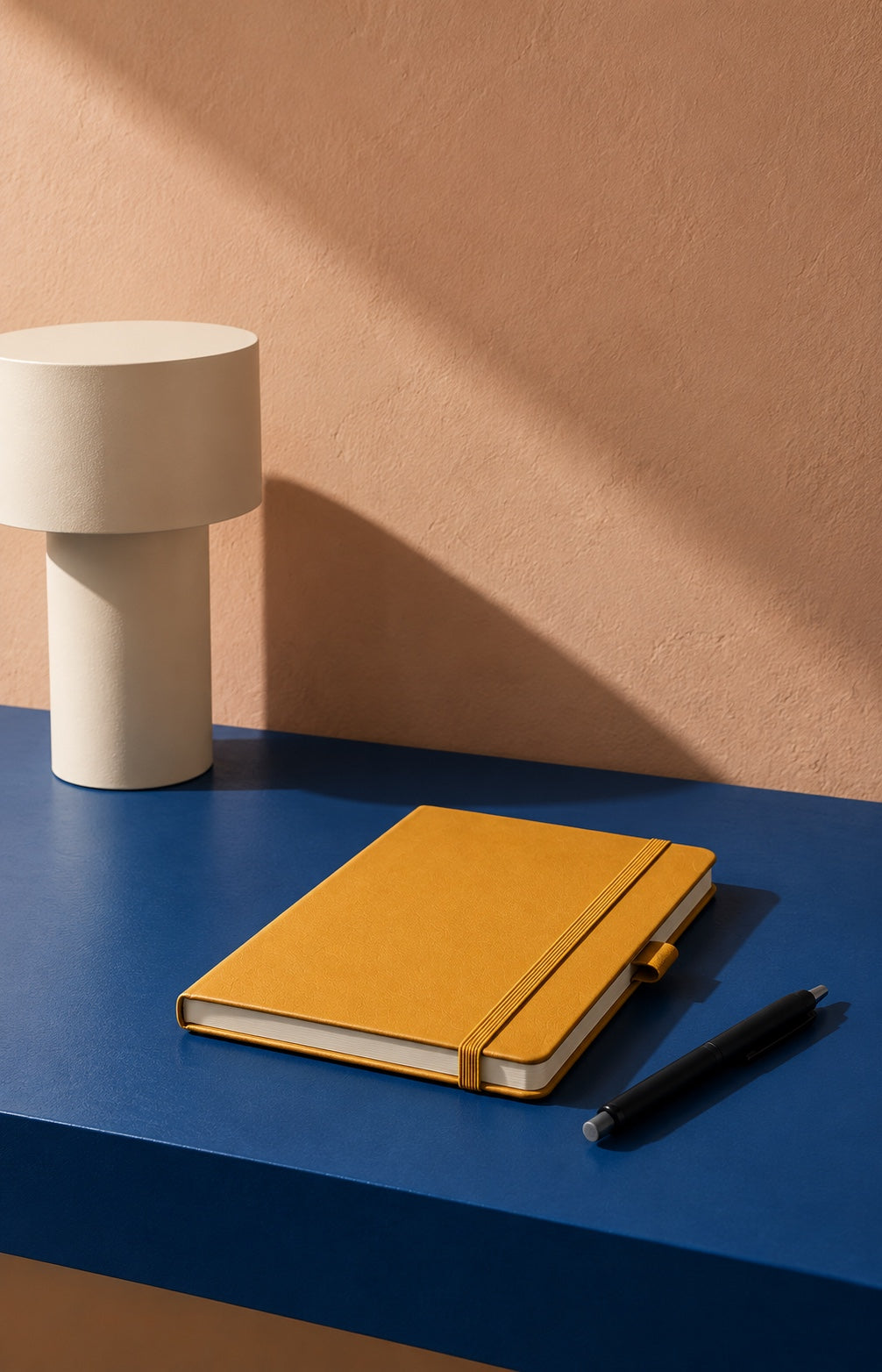 Notebook at a working desk