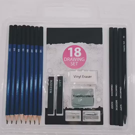 18-Piece Drawing Kit: The Perfect Gift for Aspiring Artists and Creatives