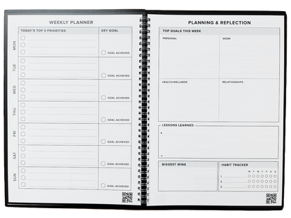 Fusion Reusable Planner Ruled and Unruled Smart Notebook (A4,50 Page / 50 Side / 25 sheets)