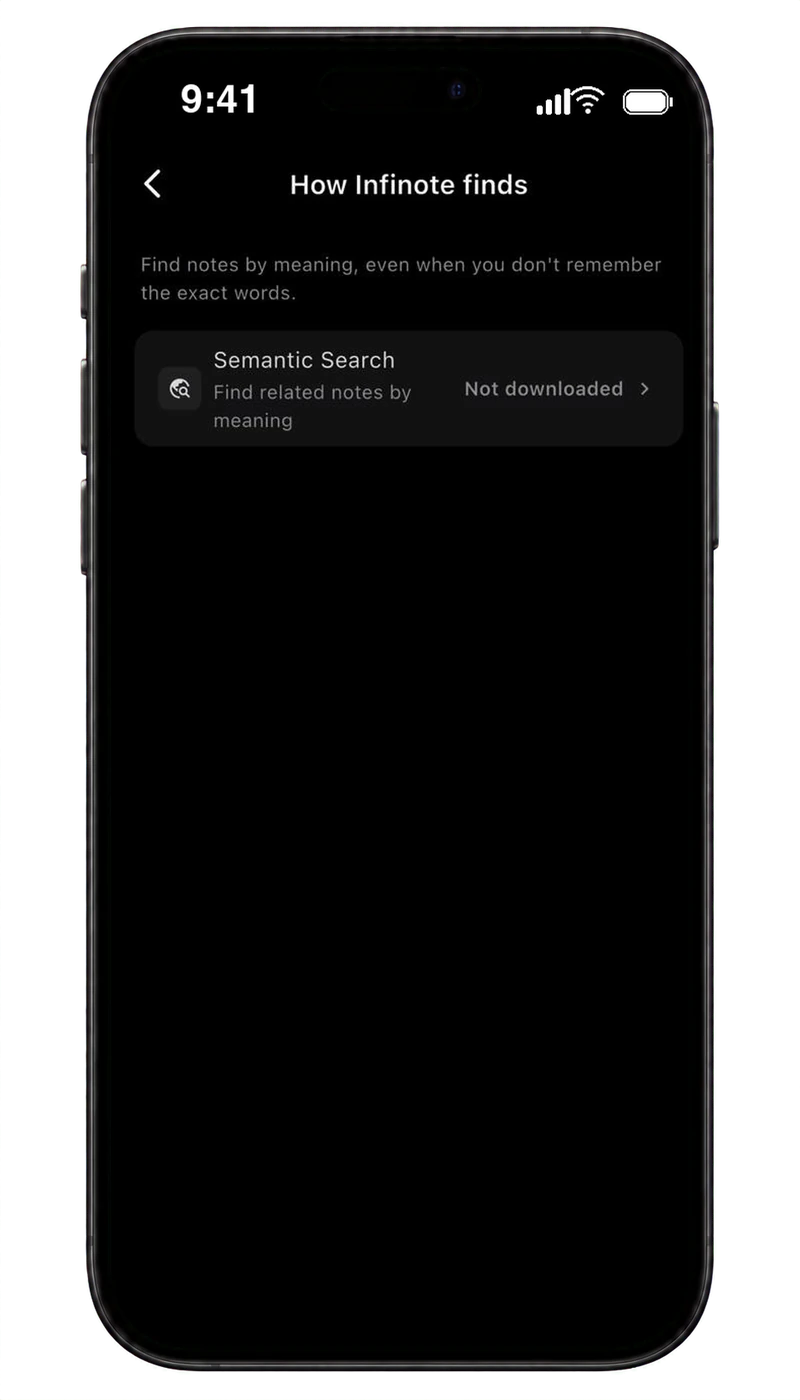 Infinote Semantic Search